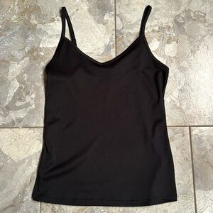 Black v-neck tank top